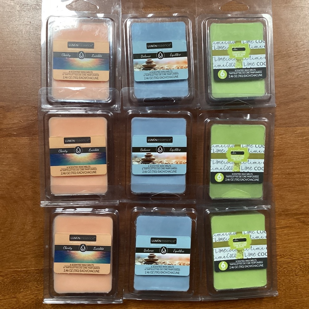 Luminessence Aromatherapy Wax Melts Bundle 9 packs New